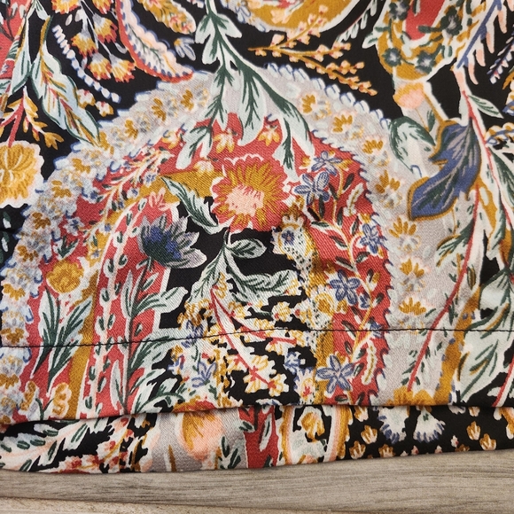 1.State Jumpsuit 2 Paisley Black Red Halter Wide Leg Back Tie Boho Comfy New$100 - Picture 11 of 16